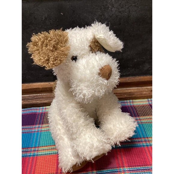 Barnes & Noble Dog Terrier Puppy Plush Cream White Brown Stuffed Animal “Noble” - Picture 12 of 12